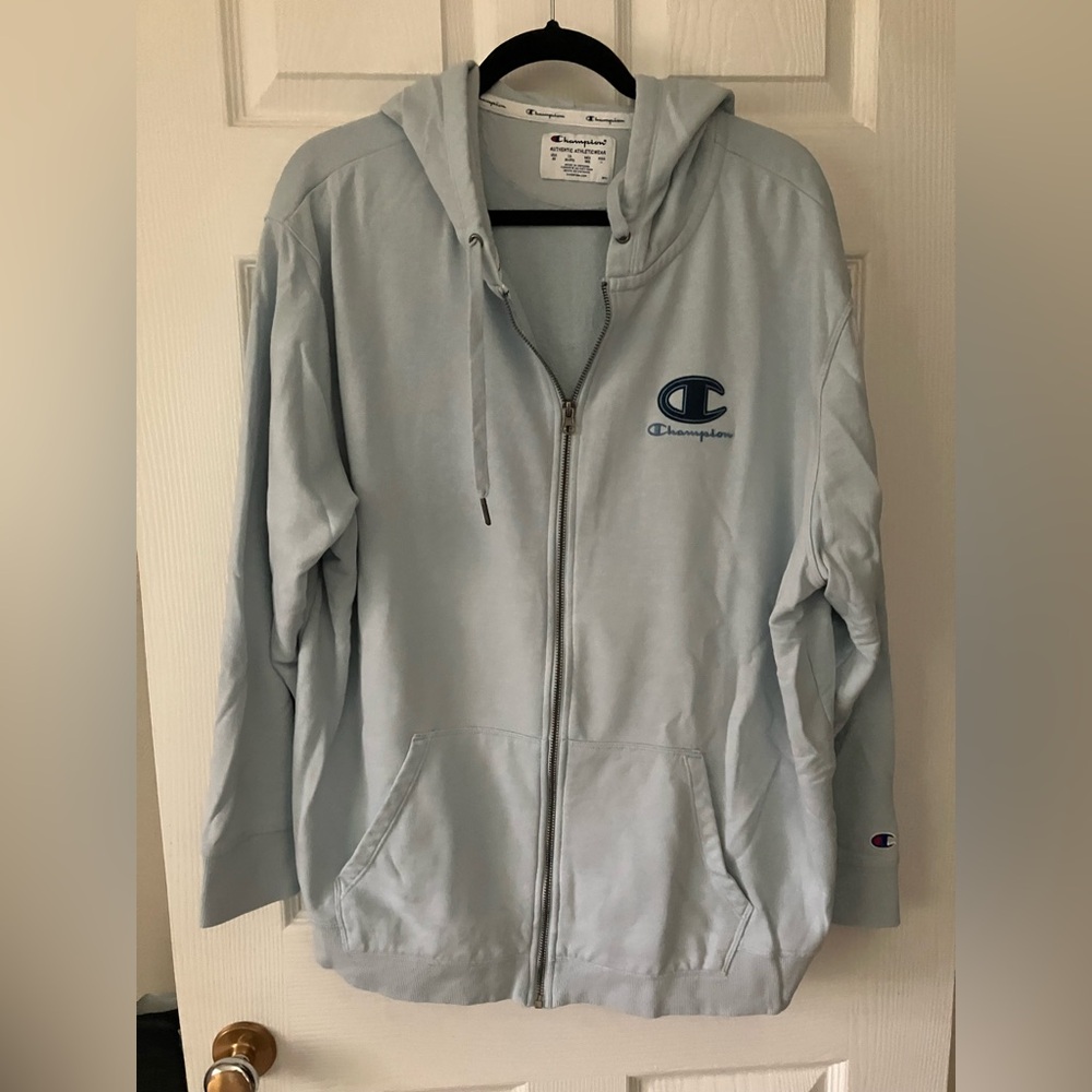 Champion Sky Blue Athletic Hoodie
